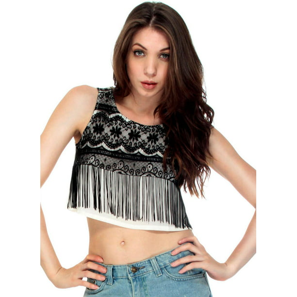 Choice 2 Colours Black or Ivory Crochet Summer Beach Crop/Cropped Top Size 12-14